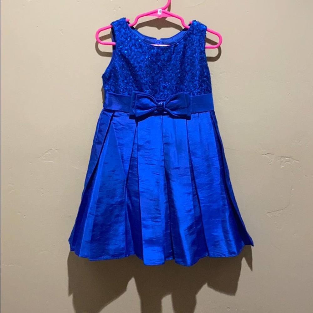 Girls’ shimmering blue dress